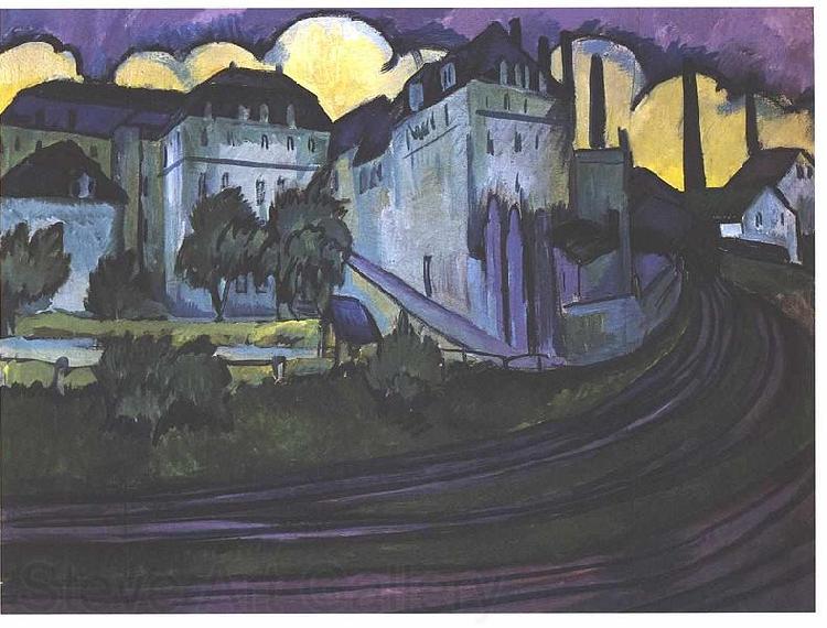 Ernst Ludwig Kirchner Gateway to the freight depot in Altstadt Spain oil painting art